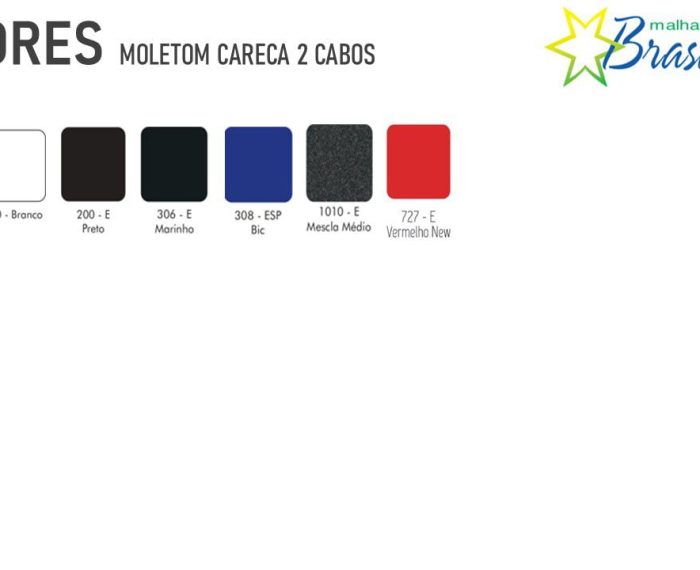 Catalogo de Cores | Moletom Careca 2 Cabos